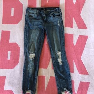 Used ripped jeans too small for me .